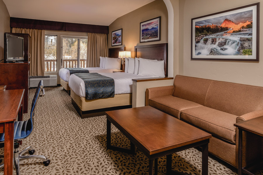 Stay at the newly-remodeled Pine Lodge in charming downtown Whitefish, MT