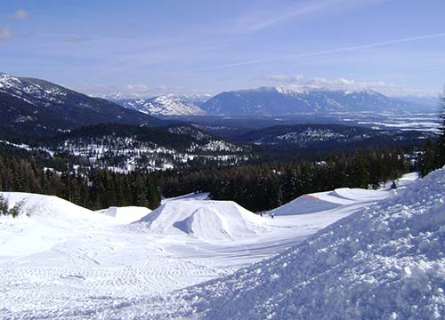 Ski slopes at Whitefish Mountain Resort